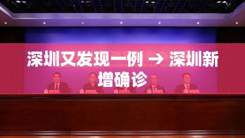 深圳又发现一例 → 深圳新增确诊 深圳又发现一例 → 深圳新增确诊
