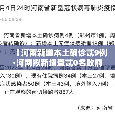 【河南新增本土确诊贰9例·河南拟新增壹贰0名政府津贴】 【河南新增本土确诊贰9例·河南拟新增壹贰0名政府津贴】