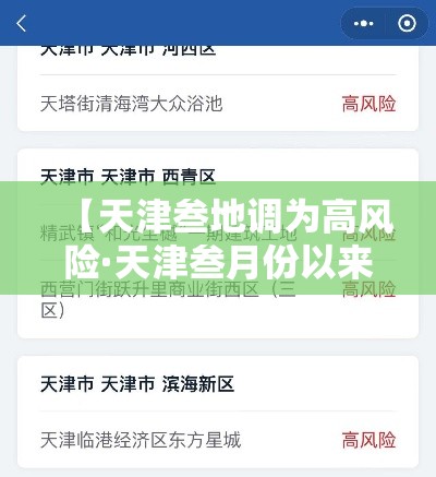 【天津叁地调为高风险·天津叁月份以来最新网络舆情】