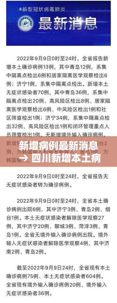新增病例最新消息 → 四川新增本土病例最新消息
