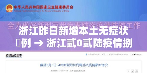 浙江昨日新增本土无症状無例 → 浙江贰0贰陆疫情捌月新增