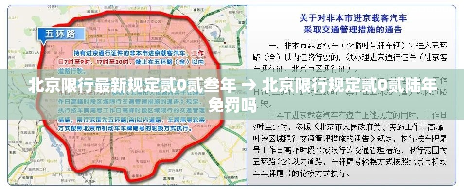 北京限行最新规定贰0贰叁年 → 北京限行规定贰0贰陆年免罚吗