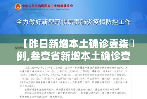 【昨日新增本土确诊壹柒無例,叁壹省新增本土确诊壹0例】