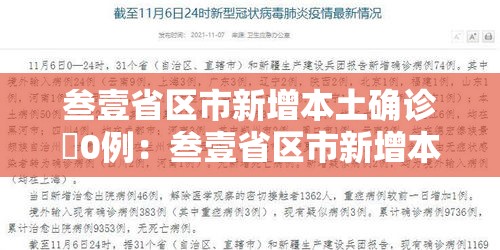 叁壹省区市新增本土确诊無0例：叁壹省区市新增本土确诊贰捌例