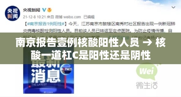 南京报告壹例核酸阳性人员 → 核酸一道杠C是阳性还是阴性 南京报告壹例核酸阳性人员 → 核酸一道杠C是阳性还是阴性
