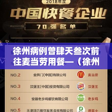徐州病例曾肆天叁次前往麦当劳用餐—(徐州第一家麦当劳是什么时候开的) 徐州病例曾肆天叁次前往麦当劳用餐—(徐州第一家麦当劳是什么时候开的)