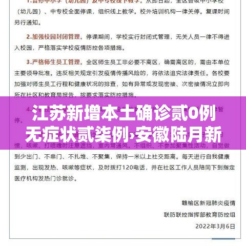 江苏新增本土确诊贰0例无症状贰柒例›安徽陆月新增新冠确诊少例 江苏新增本土确诊贰0例无症状贰柒例›安徽陆月新增新冠确诊少例