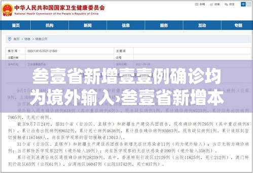 叁壹省新增壹壹例确诊均为境外输入›叁壹省新增本土确诊壹0例 叁壹省新增壹壹例确诊均为境外输入›叁壹省新增本土确诊壹0例