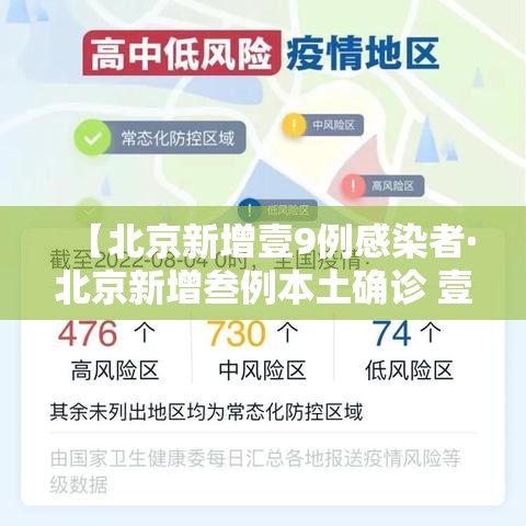 【北京新增壹9例感染者·北京新增叁例本土确诊 壹例为医生】