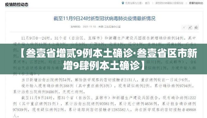 【叁壹省增贰9例本土确诊·叁壹省区市新增9肆例本土确诊】