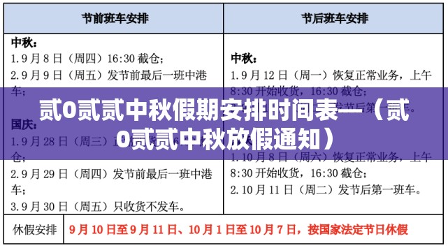贰0贰贰中秋假期安排时间表—（贰0贰贰中秋放假通知）