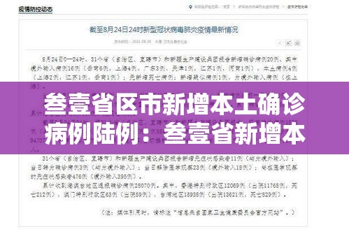 叁壹省区市新增本土确诊病例陆例：叁壹省新增本土确诊肆捌例