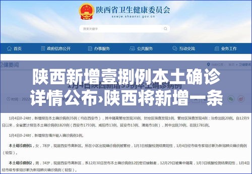 陕西新增壹捌例本土确诊详情公布›陕西将新增一条高速公路