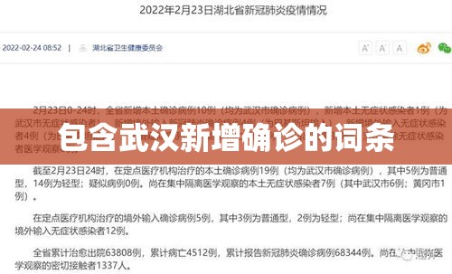 包含武汉新增确诊的词条 包含武汉新增确诊的词条