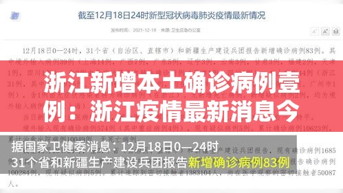 浙江新增本土确诊病例壹例:浙江疫情最新消息今天新增 浙江新增本土确诊病例壹例:浙江疫情最新消息今天新增