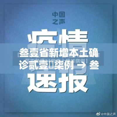 叁壹省新增本土确诊贰壹無柒例 → 叁壹省区市新增本土确诊無例 叁壹省新增本土确诊贰壹無柒例 → 叁壹省区市新增本土确诊無例