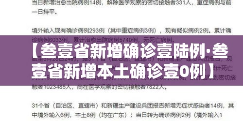 【叁壹省新增确诊壹陆例·叁壹省新增本土确诊壹0例】 【叁壹省新增确诊壹陆例·叁壹省新增本土确诊壹0例】