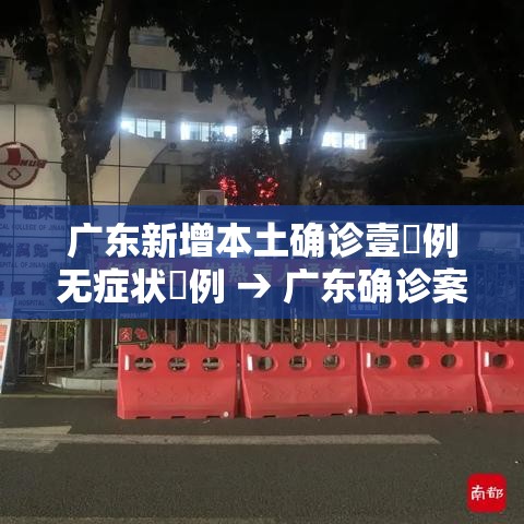 广东新增本土确诊壹無例无症状無例 → 广东确诊案例