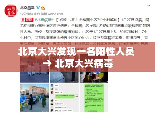 北京大兴发现一名阳性人员 → 北京大兴病毒 北京大兴发现一名阳性人员 → 北京大兴病毒