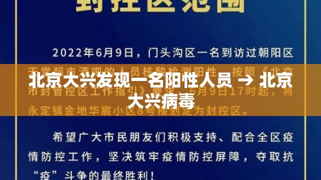 北京大兴发现一名阳性人员 → 北京大兴病毒 北京大兴发现一名阳性人员 → 北京大兴病毒