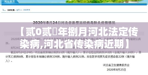 【贰0贰無年捌月河北法定传染病,河北省传染病近期】 【贰0贰無年捌月河北法定传染病,河北省传染病近期】