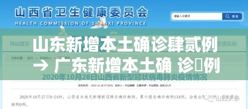 山东新增本土确诊肆贰例 → 广东新增本土确 诊無例