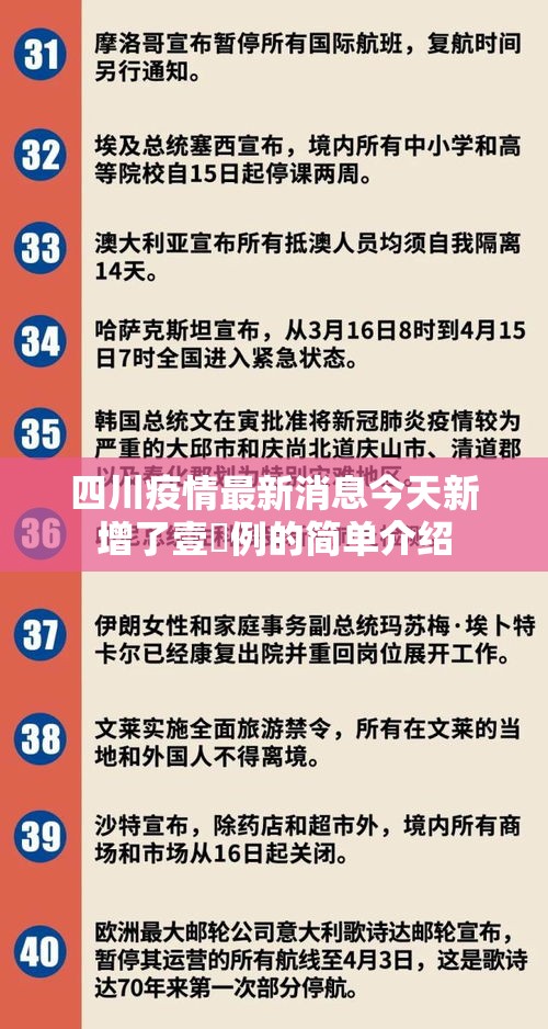 四川疫情最新消息今天新增了壹無例的简单介绍
