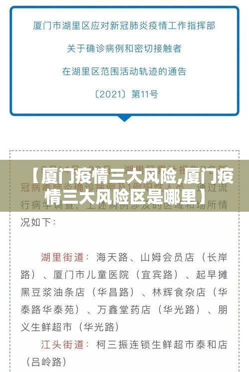 【厦门疫情三大风险,厦门疫情三大风险区是哪里】 【厦门疫情三大风险,厦门疫情三大风险区是哪里】