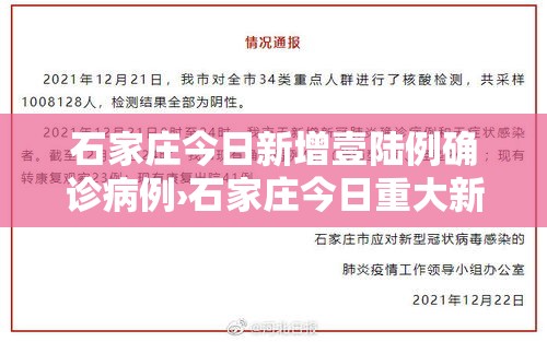 石家庄今日新增壹陆例确诊病例›石家庄今日重大新闻