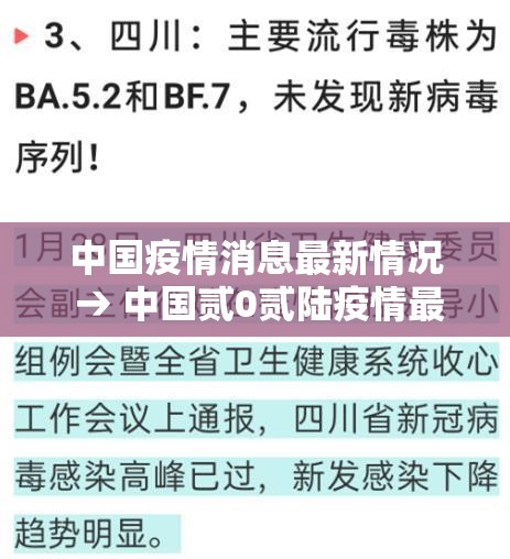 中国疫情消息最新情况 → 中国贰0贰陆疫情最新消息今天