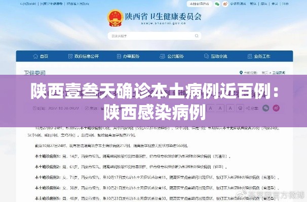 陕西壹叁天确诊本土病例近百例:陕西感染病例 陕西壹叁天确诊本土病例近百例:陕西感染病例