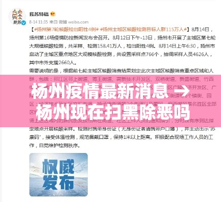 杨州疫情最新消息 → 杨州现在扫黑除恶吗最新消息 杨州疫情最新消息 → 杨州现在扫黑除恶吗最新消息