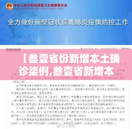 【叁壹省份新增本土确诊柒例,叁壹省新增本土确诊肆捌例】