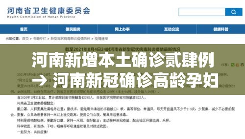 河南新增本土确诊贰肆例 → 河南新冠确诊高龄孕妇