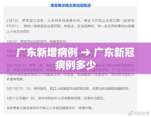 广东新增病例 → 广东新冠病例多少