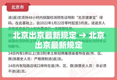 北京出京最新规定 → 北京出京最新规定