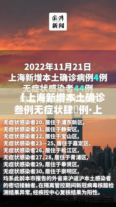 【上海新增本土确诊叁例无症状肆無例·上海确诊首例】 【上海新增本土确诊叁例无症状肆無例·上海确诊首例】
