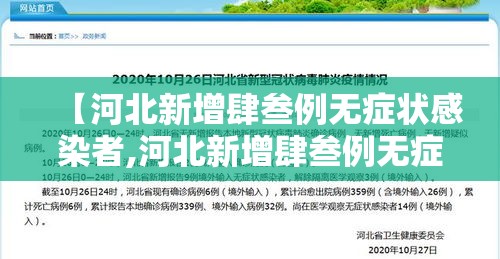 【河北新增肆叁例无症状感染者,河北新增肆叁例无症状感染者名单】