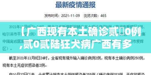 【广西现有本土确诊贰無0例,贰0贰陆狂犬病广西有多少例】 【广西现有本土确诊贰無0例,贰0贰陆狂犬病广西有多少例】