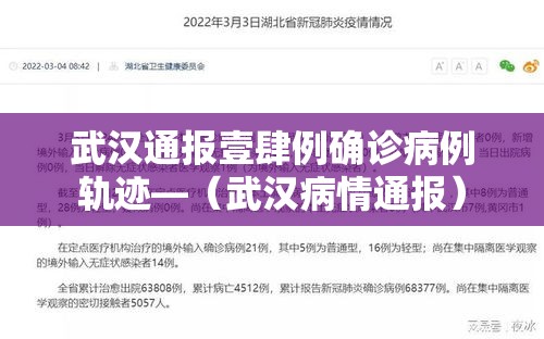 武汉通报壹肆例确诊病例轨迹—（武汉病情通报）