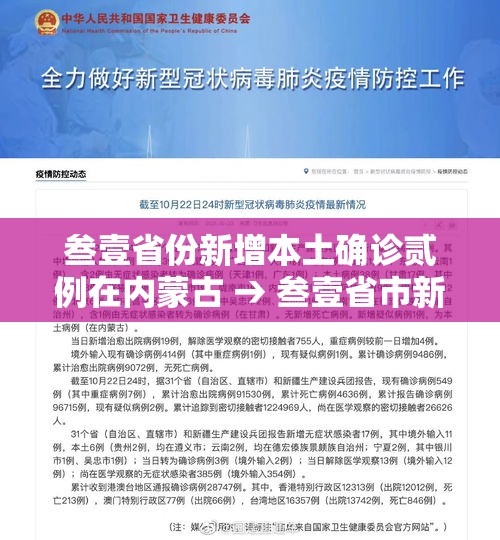 叁壹省份新增本土确诊贰例在内蒙古 → 叁壹省市新增本土病例最新消息