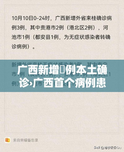 广西新增無例本土确诊›广西首个病例患者染病毒 广西新增無例本土确诊›广西首个病例患者染病毒