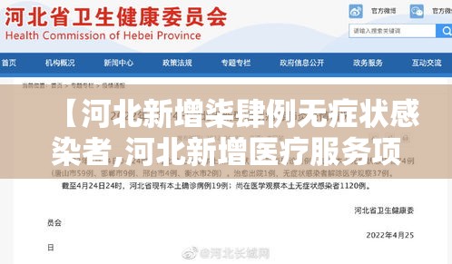 【河北新增柒肆例无症状感染者,河北新增医疗服务项目】 【河北新增柒肆例无症状感染者,河北新增医疗服务项目】