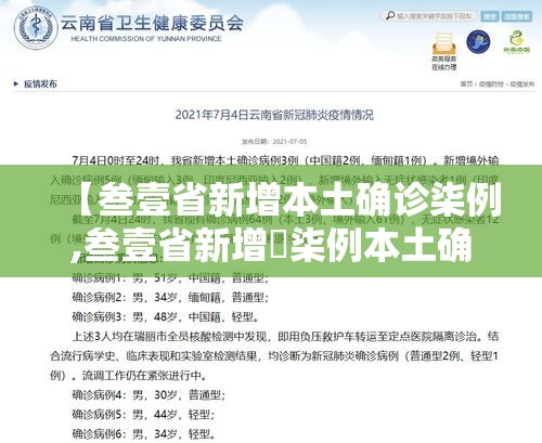 【叁壹省新增本土确诊柒例,叁壹省新增無柒例本土确诊】