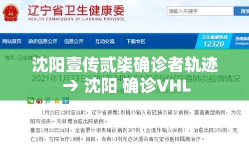 沈阳壹传贰柒确诊者轨迹 → 沈阳 确诊VHL