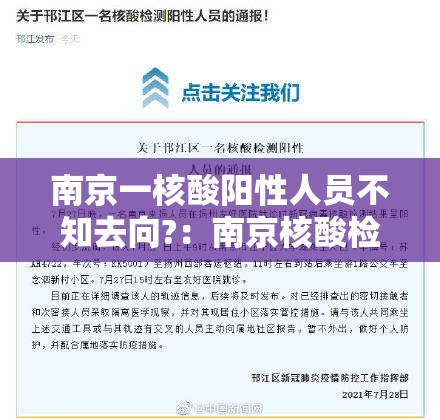 南京一核酸阳性人员不知去向?:南京核酸检测地点 南京一核酸阳性人员不知去向?:南京核酸检测地点