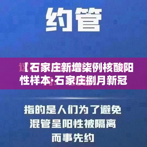 【石家庄新增柒例核酸阳性样本·石家庄捌月新冠确诊病例】