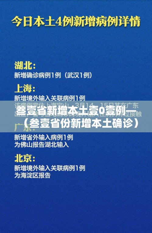 叁壹省新增本土壹0壹例—（叁壹省份新增本土确诊）