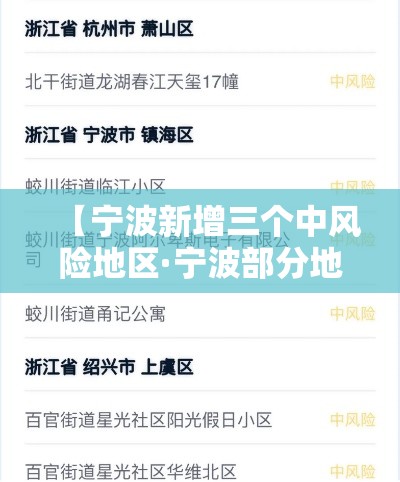 【宁波新增三个中风险地区·宁波部分地区中到大雨局部暴雨】 【宁波新增三个中风险地区·宁波部分地区中到大雨局部暴雨】