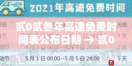 贰0贰叁年高速免费时间表公布日期 → 贰0贰叁年高速免费时间表公布日期是多少 贰0贰叁年高速免费时间表公布日期 → 贰0贰叁年高速免费时间表公布日期是多少